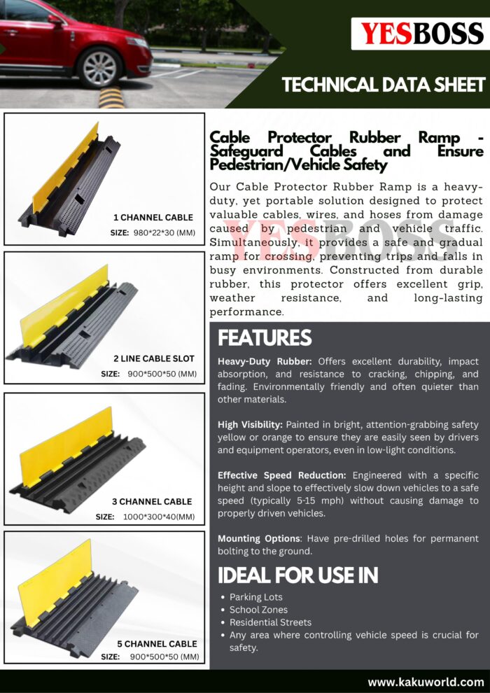 Cable Protector Rubber Ramp