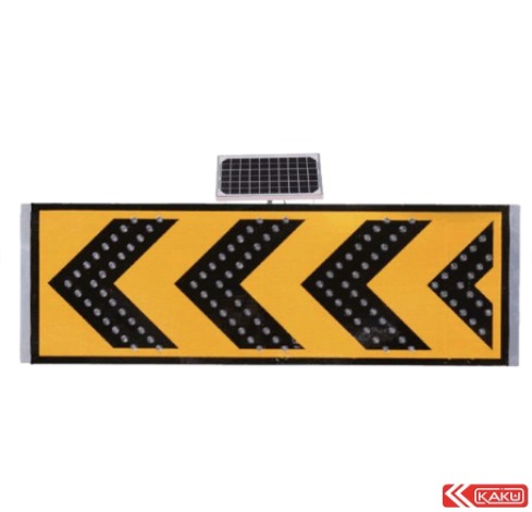 Solar Warning Traffic Yellow Arrow Sign