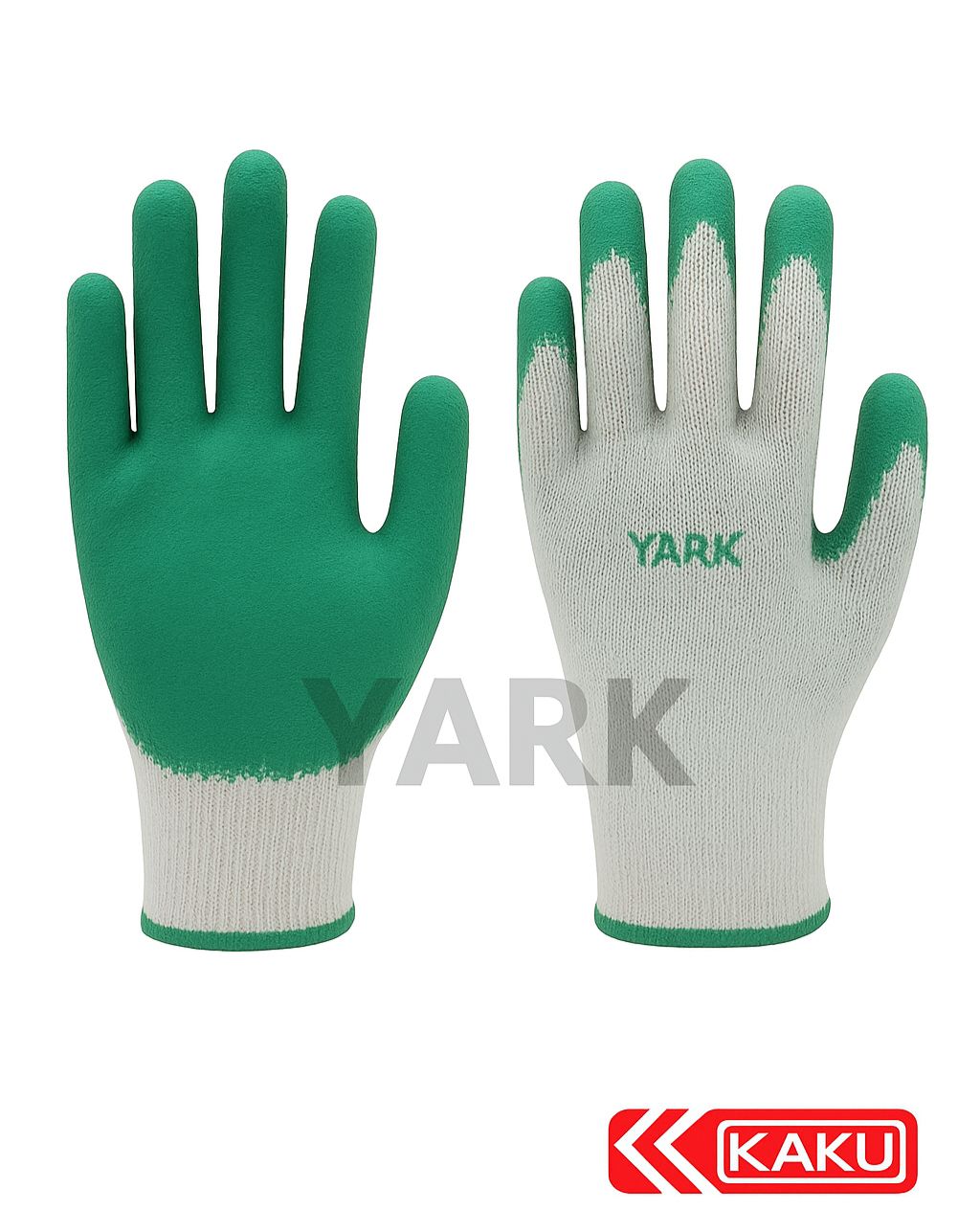 Plain Latex Green Coated Gloves