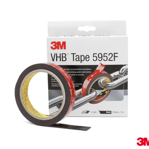 3M VHB 5952F acrylic foam double‑sided adhesive tape, Black 19 mm × 11 m, black, 1.1 mm thick version