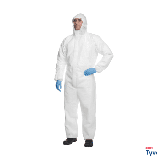 DuPont™ Tyvek® 400 Disposable Coverall with Hood, Elastic Cuff, White TY127SWH