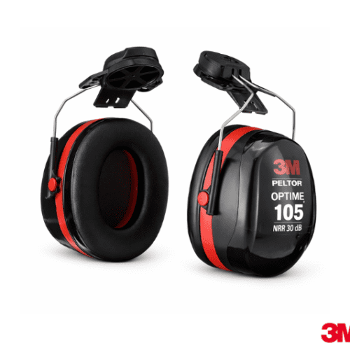 3M™ PELTOR™ Optime™ 105 Cap-Mount Earmuffs, Hearing Conservation, H10P3E