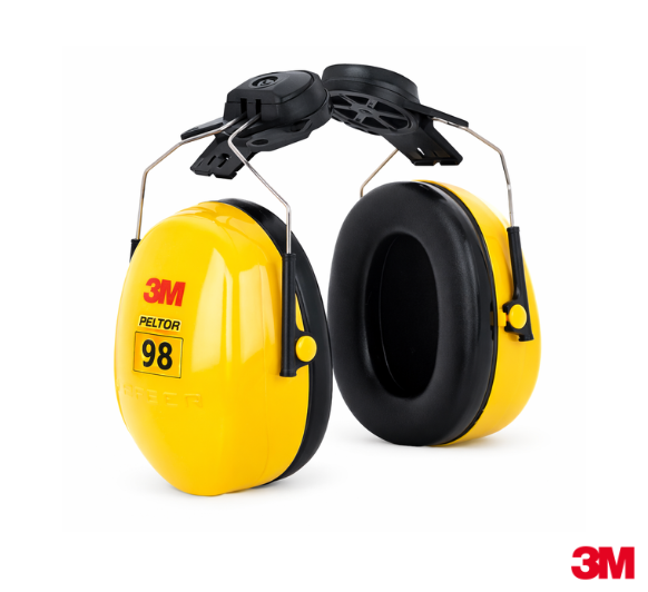 3M™ H9P3E Peltor™ Optime™ 98 Cap-Mount Earmuffs, Hearing Conservation