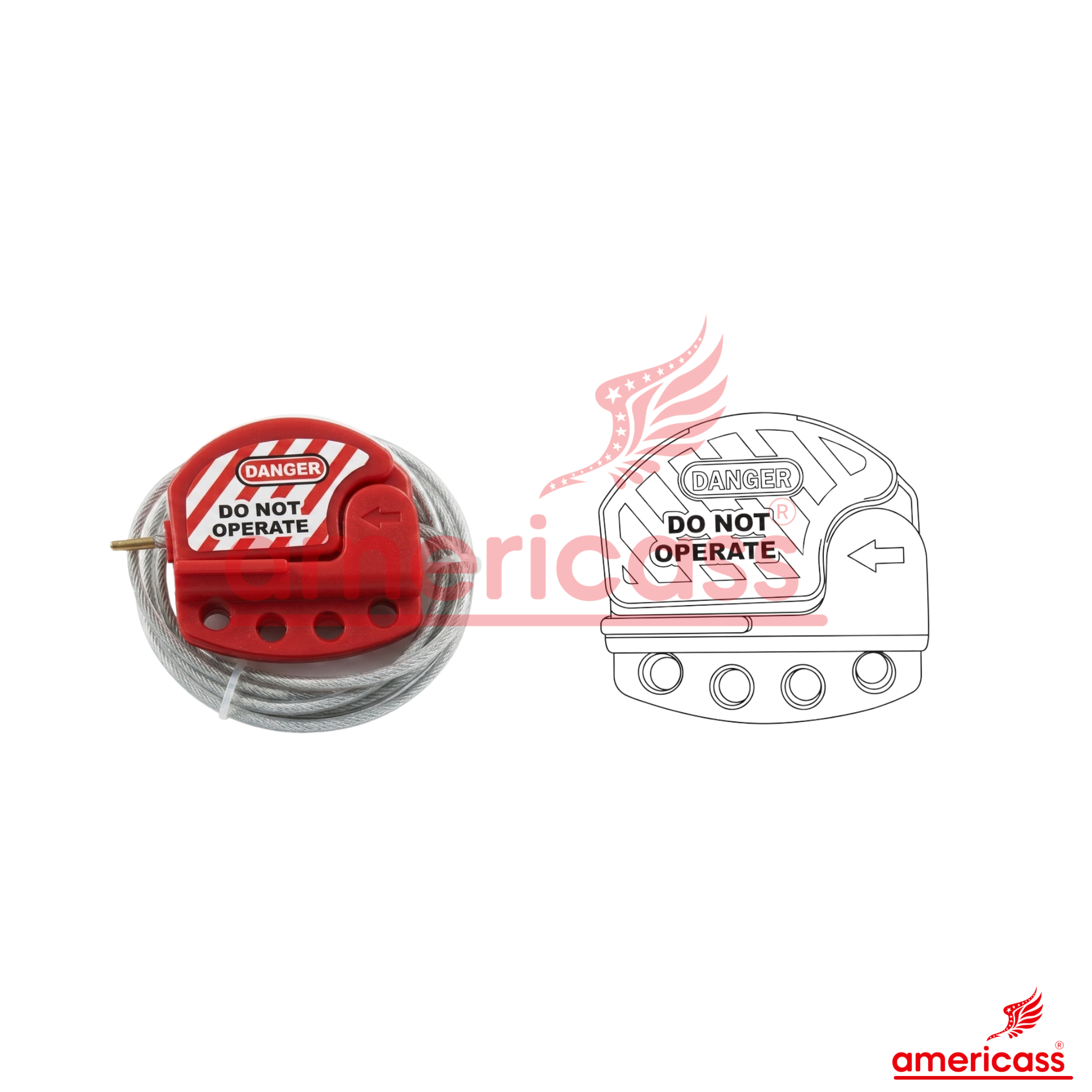 Adjustable Steel Cable Lockout